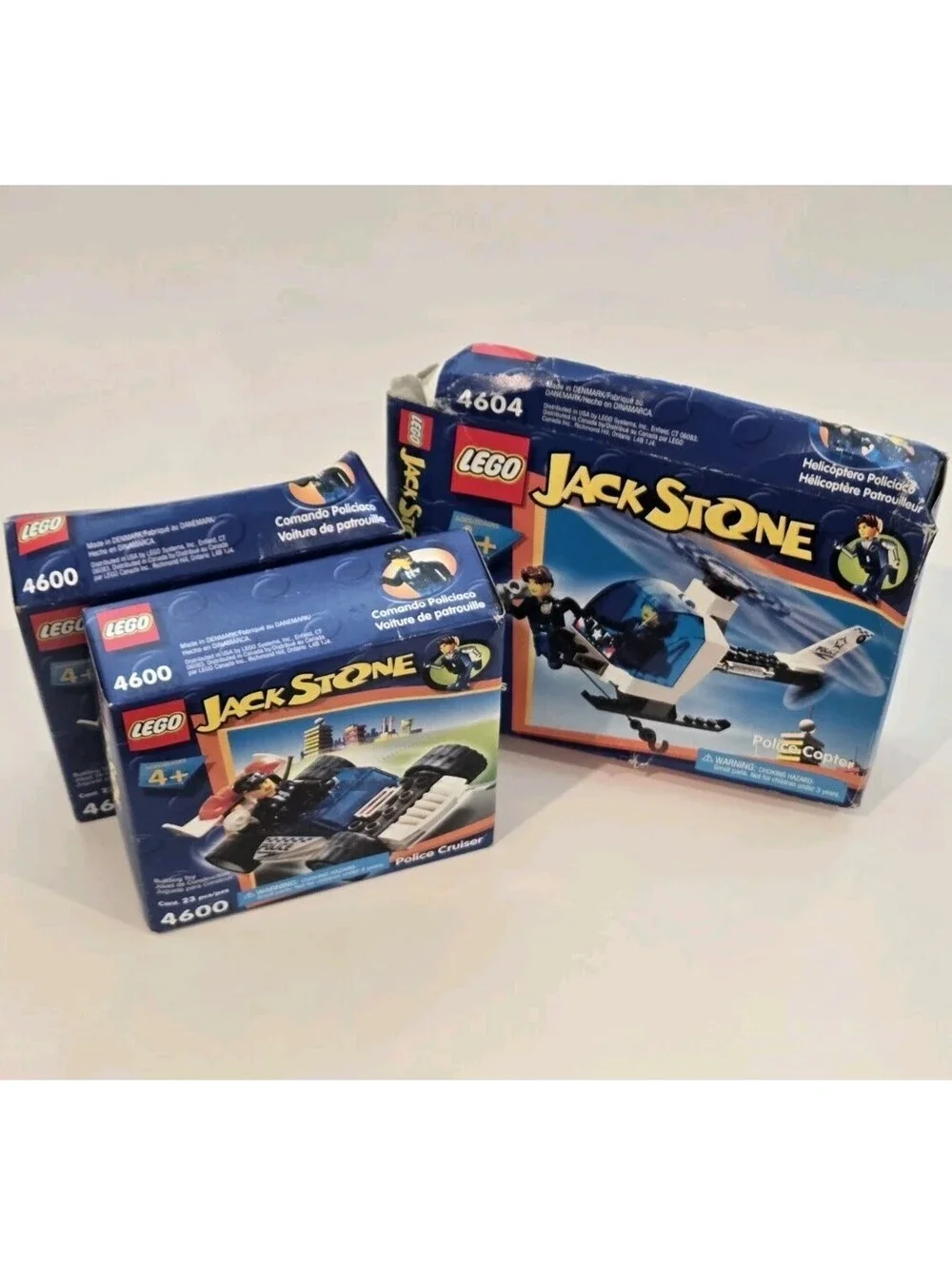 VTG Lego Sets Lot Jack Stone 4604 4600 Police Copter Car Cruiser City Sealed